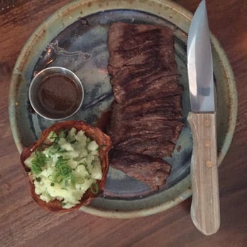 Pinch Kitchen - The steak was amazing. The potatoes are served in a crispy potato cup! Yum! - New American Near Me - Miami, Florida