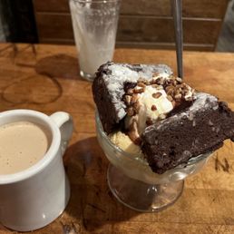 Dessert! Brownie Sundae with a Cafe non-fat Latte! Dessert! Brownie Sundae with a Cafe non-fat Latte!