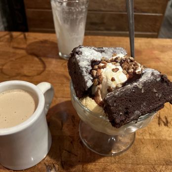 Medici On 57th - Dessert! Brownie Sundae with a Cafe non-fat Latte! - Bakeries Near Me - Chicago, Illinois Medici On 57th - Dessert! Brownie Sundae with a Cafe non-fat Latte! - Bakeries Near Me - Chicago, Illinois