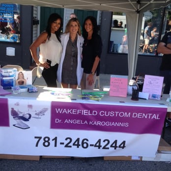 Wakefield Custom Dental - Dr. K with her assistant Kristen and one of her hygienist Stefani at the Italian Festival in Wakefield - Endodontists Near Me - Wakefield, Massachusetts Wakefield Custom Dental - Dr. K with her assistant Kristen and one of her hygienist Stefani at the Italian Festival in Wakefield - Endodontists Near Me - Wakefield, Massachusetts