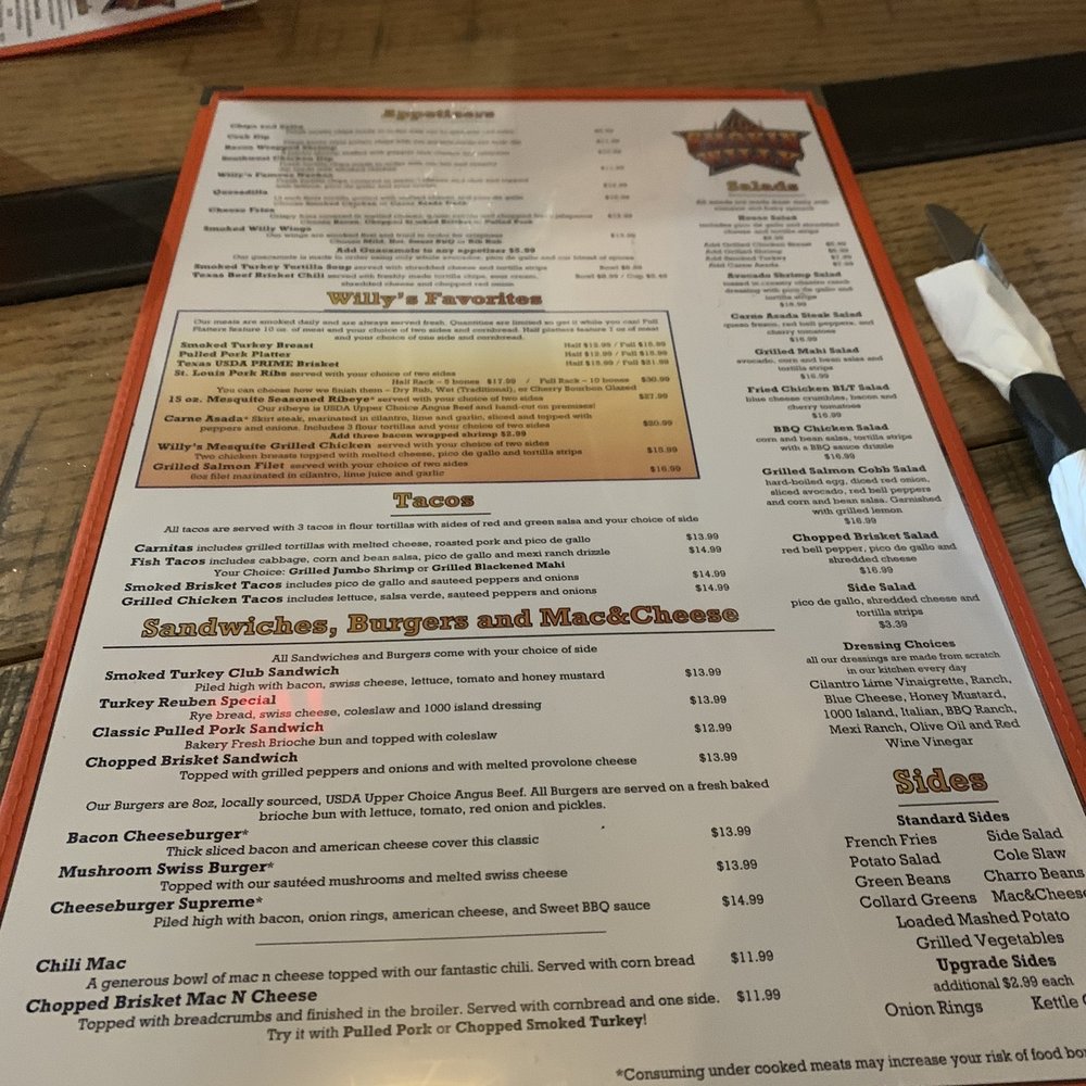 Food menu Food menu