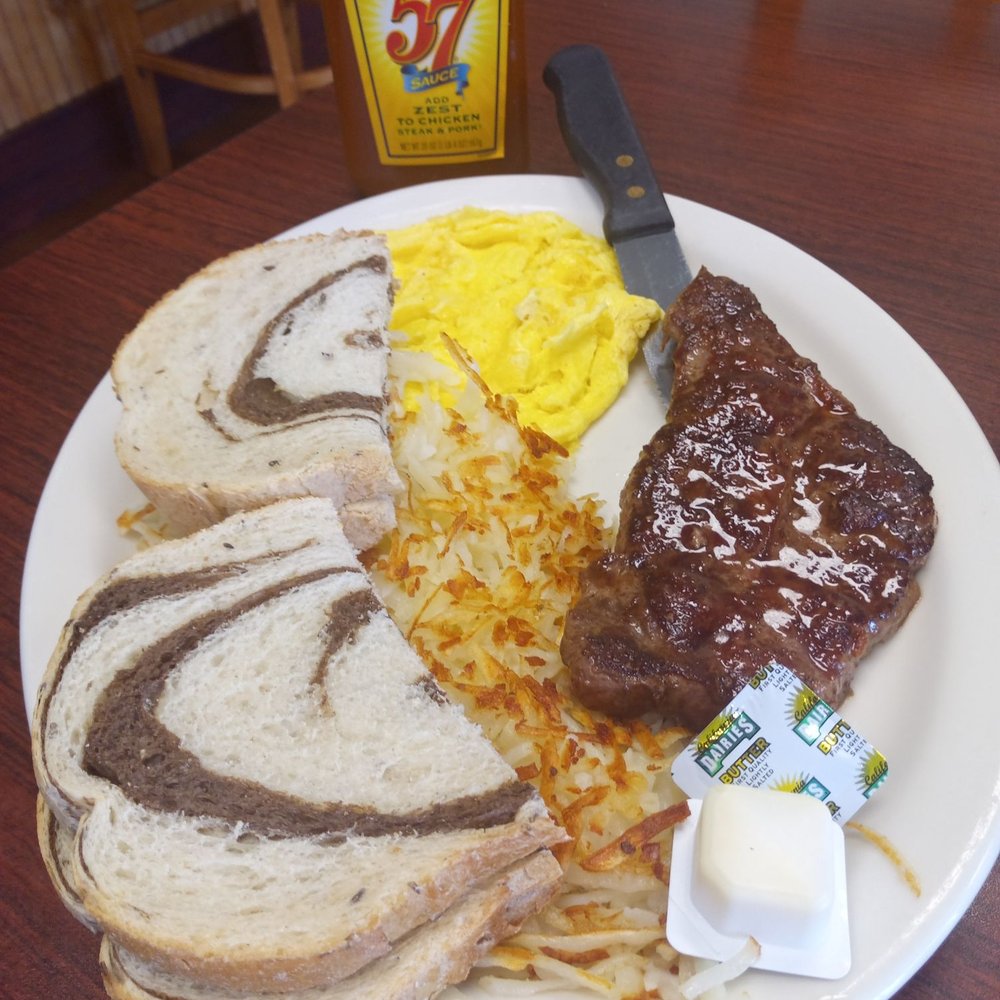 Landmark Grill - Steak and eggs with hash browns and rye toast - Breakfast & Brunch Near Me - Midvale, Utah Landmark Grill - Steak and eggs with hash browns and rye toast - Breakfast & Brunch Near Me - Midvale, Utah