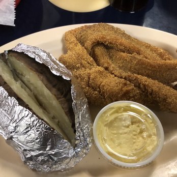 Jan's River Restaurant - Catfish filets & plain baked potato - Seafood Near Me - Shreveport, Louisiana Jan's River Restaurant - Catfish filets & plain baked potato - Seafood Near Me - Shreveport, Louisiana