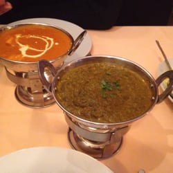 Pearl Of India - Aloo Palak (Blattspinat mit Kartoffeln) und das Mango Chicken, dazu gab es leckeren Reis