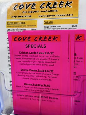 Menu photo 1 Cove Creek Country Store Paris, AR