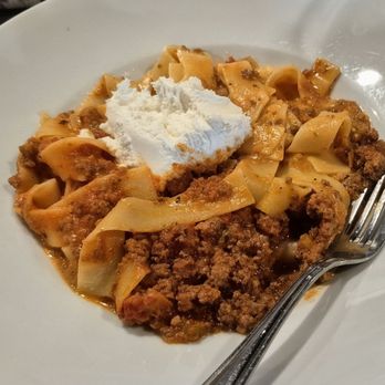 Pasta Pasta - 5-31-26. Pappardelle bolagnase with a dollop of ricotta. - Italian Near Me - Port Jefferson, New York Pasta Pasta - 5-31-26. Pappardelle bolagnase with a dollop of ricotta. - Italian Near Me - Port Jefferson, New York