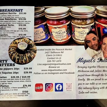 Miguel’s Salsa - Menu - Mexican Near Me - Clovis, California
