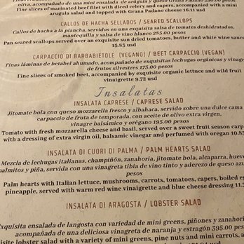 La Cappella - Menu - Italian Near Me - Puerto Vallarta, JAL