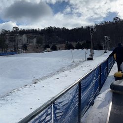 Massanutten Family Adventure Park - View of tubing slope from the conveyor belt that takes you up the hill -no climbing! :)