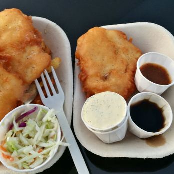 Red Fish Blue Fish - Not worth the wait. 1 piece is roughly the size of your hand - Fish & Chips Near Me - Victoria, British Columbia Red Fish Blue Fish - Not worth the wait. 1 piece is roughly the size of your hand - Fish & Chips Near Me - Victoria, British Columbia