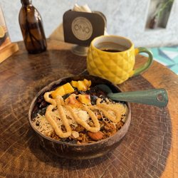 ONO Acai Bowls - This is called the Purple Rain Açai bowl. They added a little peanut butter on top as a lovely gesture.
