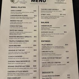 Tapas menu Tapas menu