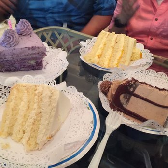 Jennivee’s Bakery - LtoR Tres Leches, Purple Velvet, Mango, Ferrerro Rocher - Desserts Near Me - Chicago, Illinois
