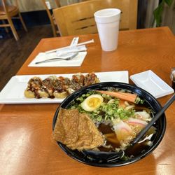 Udon and tiger sushi