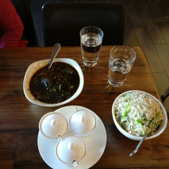 Red Hot Chilli Pepper - Vegetable coin with manchurian sauce and ginger capsicum rice. Yummy - Chinese Near Me - San Carlos, California