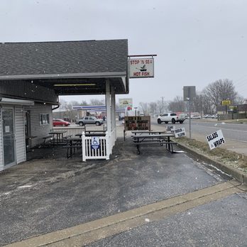 The New Stop N Sea - the empty parking lot - Salad Near Me - Montgomery, Indiana The New Stop N Sea - the empty parking lot - Salad Near Me - Montgomery, Indiana