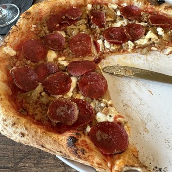 Pupatella - Sausage pepperoni cheese pizza. - Pizza Near Me - Chantilly, Virginia Pupatella - Sausage pepperoni cheese pizza. - Pizza Near Me - Chantilly, Virginia
