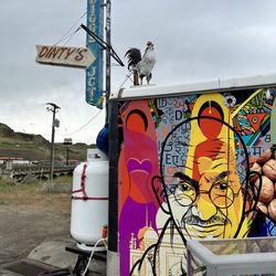 Amayah’s Cafe, Indian Curry & Kabab - Great art on the side of the food truck