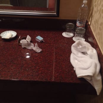 Omni Interlocken Hotel - Bathroom mess found when I got to my room... - Hotels Near Me - Broomfield, Colorado