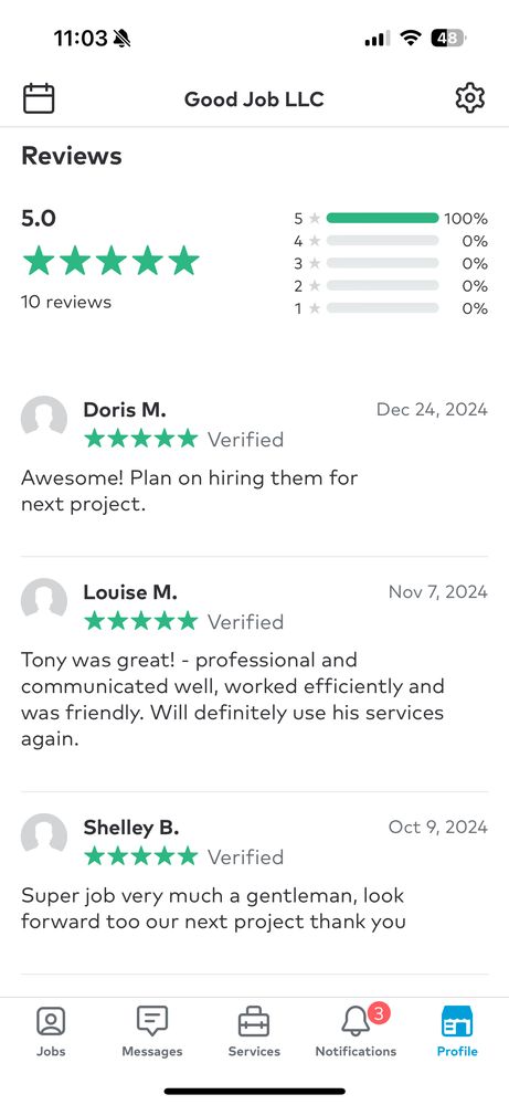Slide of Good Job