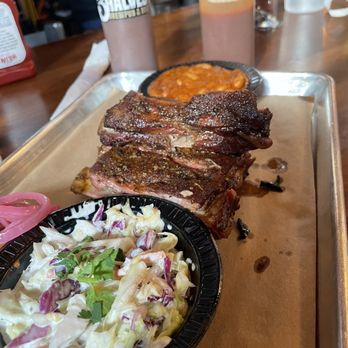 3 Halves Brewing - Ribs with wasabi slaw & ranch beans - Breweries Near Me - Liberty, Missouri 3 Halves Brewing - Ribs with wasabi slaw & ranch beans - Breweries Near Me - Liberty, Missouri