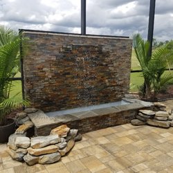 Volusia Brick & Stone - Waterfall using Stacked Stone, Field Stone & Flagstone