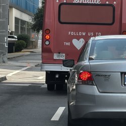 Atlantic Station Shuttle - Honking, cutting people off, and driving in two lanes....   no bueno Atlantic Station Shuttle.