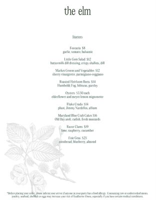 Menu photo 3 The Elm Great Barrington, MA Menu photo 3 The Elm Great Barrington, MA