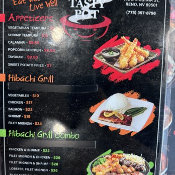 Tasty Pot - Grill and appetizer menu - Hot Pot Near Me - Reno, Nevada