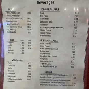 Nara Sushi - Beverages - Sushi Bars Near Me - Folsom, California