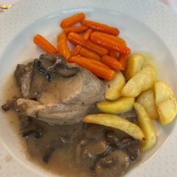 Pork, potatoes, and baby carrots Pork, potatoes, and baby carrots