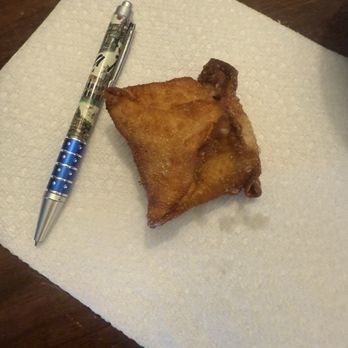 Green Tea - We put a pen next to the crab rangoon so you can see how huge they are. - Chinese Near Me - Kenosha, Wisconsin Green Tea - We put a pen next to the crab rangoon so you can see how huge they are. - Chinese Near Me - Kenosha, Wisconsin
