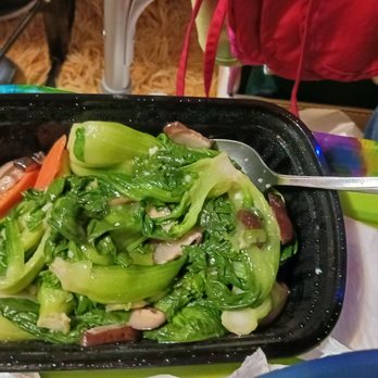 Super Juicy Dumplings - Stir fried mushrooms and baby bok choy - Dim Sum Near Me - Brea, California