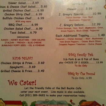 Bell Buckle Cafe - Menu - American Near Me - Bell Buckle, Tennessee