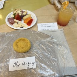 Cheese plate, drink, clay