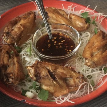 Thai Spice - Fiery Knock Out Chicken Wings w/Fried Rice Vermicelli and Medium Spicy Thick Sauce. - Thai Near Me - San Francisco, California Thai Spice - Fiery Knock Out Chicken Wings w/Fried Rice Vermicelli and Medium Spicy Thick Sauce. - Thai Near Me - San Francisco, California