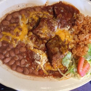 Los Dos Molinos - Red Chile beef with rice and beans - Mexican Near Me - Phoenix, Arizona