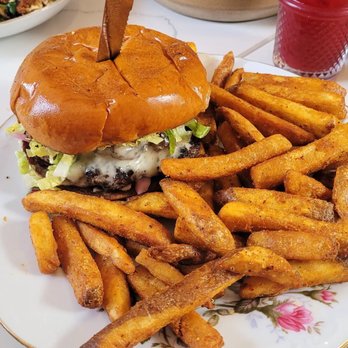 The Pink Dinghy - The burger. EXCELLENT, and so were the fries - Breakfast & Brunch Near Me - Virginia Beach, Virginia The Pink Dinghy - The burger. EXCELLENT, and so were the fries - Breakfast & Brunch Near Me - Virginia Beach, Virginia