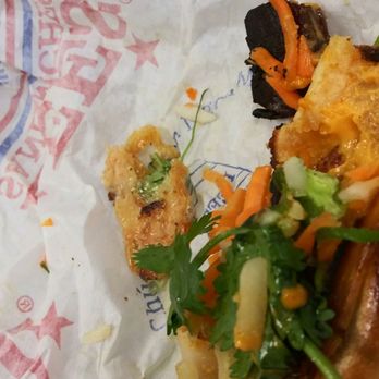 Lee's Sandwiches - Plastic wrap inside Banh Mi Ba Chi Gion (Crispy Pork Belly) - Vietnamese Near Me - Dublin, California
