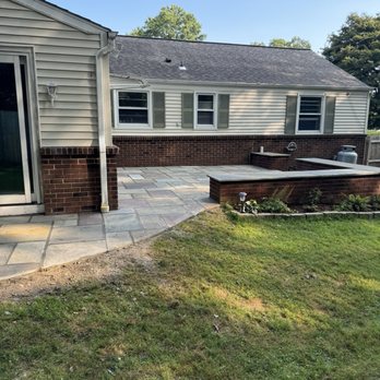 Stone Bridge - Blue stone patio redone - Landscaping Near Me