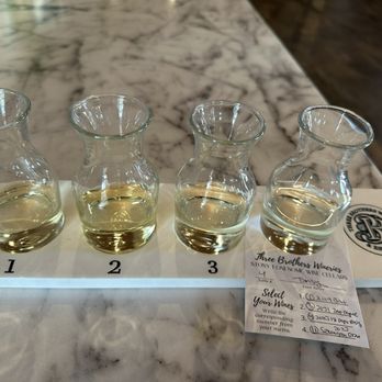 Three Brothers Wineries and Estates - $15 tasting flight of choose your own 4 - Wineries Near Me - Geneva, New York Three Brothers Wineries and Estates - $15 tasting flight of choose your own 4 - Wineries Near Me - Geneva, New York
