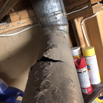 Front Range Mechanical Services - Large gaping hole in exhaust pipe leaking carbon monoxide in the home, completely missed after two visits. - Heating & Air Conditioning/HVAC Near Me - Englewood, Colorado