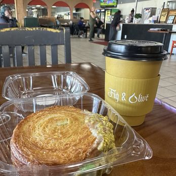 Fig and Olive Cafe - Pistachio roll and pistachio coffee - Desserts Near Me - Greensboro, North Carolina Fig and Olive Cafe - Pistachio roll and pistachio coffee - Desserts Near Me - Greensboro, North Carolina