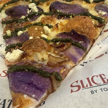 Slice House by Tony Gemignani - Purple Potato slice - Pizza Near Me - Castro Valley, California Slice House by Tony Gemignani - Purple Potato slice - Pizza Near Me - Castro Valley, California