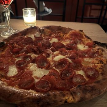 Rosie Cannonball - Pepperoni Pizza - Modern European Near Me - Houston, Texas Rosie Cannonball - Pepperoni Pizza - Modern European Near Me - Houston, Texas