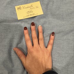 Cinderella Nails - Right hand and business card