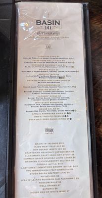 Menu photo 1 Basin 141 Monrovia, CA Menu photo 1 Basin 141 Monrovia, CA