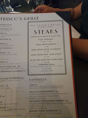 Menu photo 4 Del Frisco's Grille Fort Lauderdale, FL Menu photo 4 Del Frisco's Grille Fort Lauderdale, FL