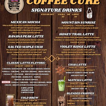 The Coffee Cure - Summer '26 menu - Ice Cream & Frozen Yogurt Near Me The Coffee Cure - Summer '26 menu - Ice Cream & Frozen Yogurt Near Me
