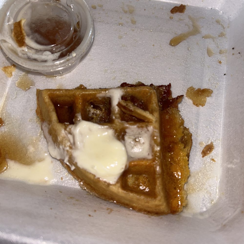 The Egg Kings - All that's left of the stuffed waffle   it was YUMMY! - Breakfast & Brunch Near Me - Loveland, Colorado